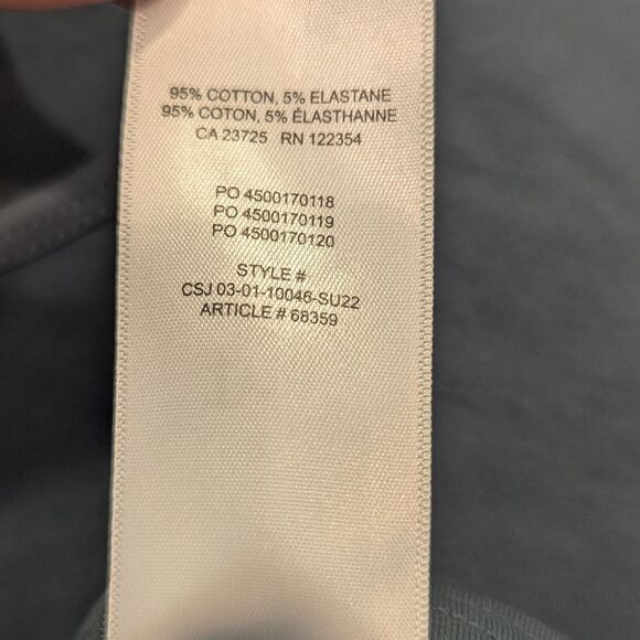 TNA Aritzia Tank Top Size S Blue Stretch Cotton Crop Muscle Tee Minimalist Basic - Picture 5 of 8